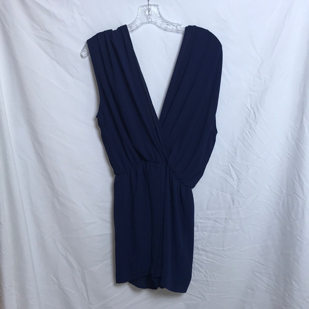 Navy V-neck romper